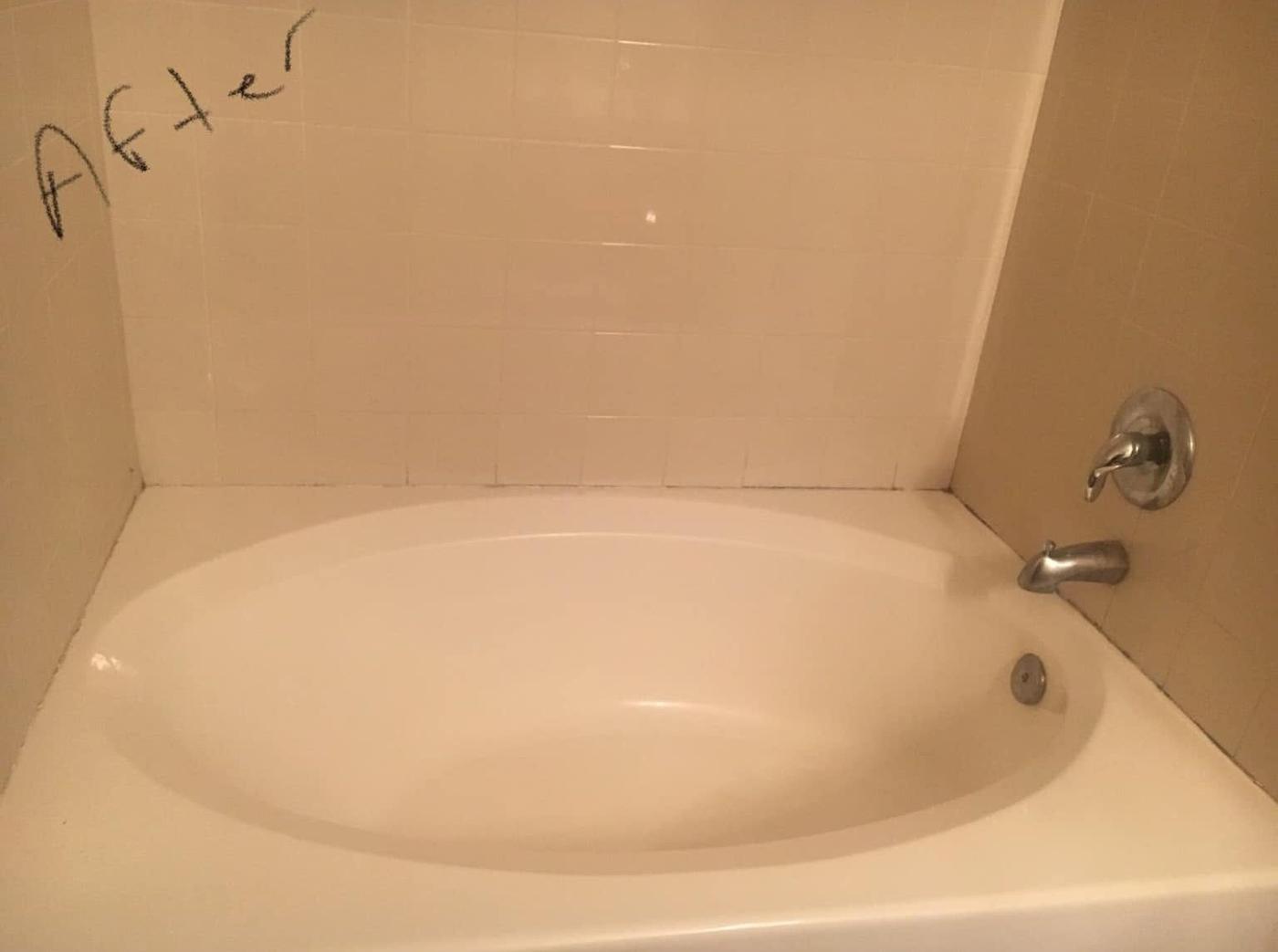 Garden tub, after we cleaned it